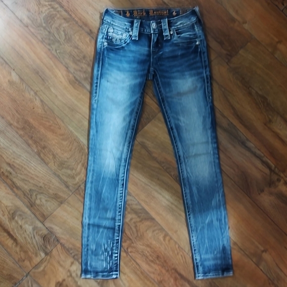 Gorgeous Rock Revival Vien Ankle Skinny Jeans With 29" Inseam - Picture 5 of 10